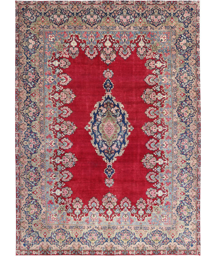 Afghan Oriental Kerman Rug 9' 11" x 13' 9" Hand-Knotted | No. AT52880