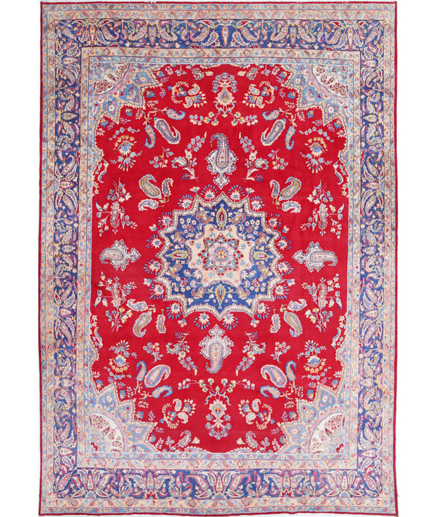 Hand Knotted Oriental Kerman Wool Rug 8' 5" x 12' 7" - No. AT59938