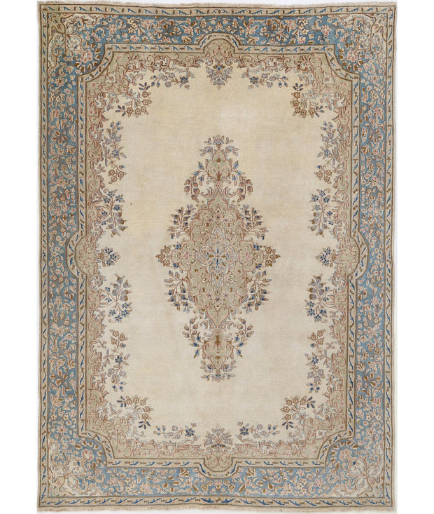 Hand Knotted Oriental Kerman Wool Rug 5' 11" x 8' 8" - No. AT84443