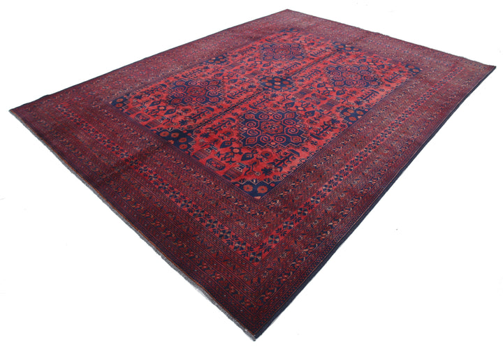 Hand Knotted Afghan Khal Muhammadi Wool Rug 8' 0" x 11' 0" - No. AT41236