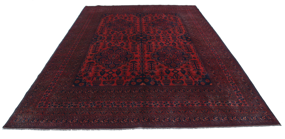 Hand Knotted Afghan Khal Muhammadi Wool Rug 8' 0" x 11' 0" - No. AT41236