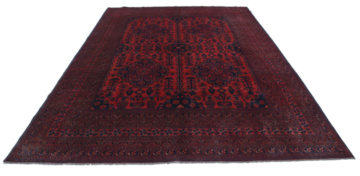 Hand Knotted Afghan Khal Muhammadi Wool Rug 8' 0" x 11' 0" - No. AT41236