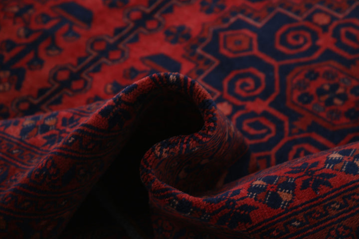 Hand Knotted Afghan Khal Muhammadi Wool Rug 8' 0" x 11' 0" - No. AT41236