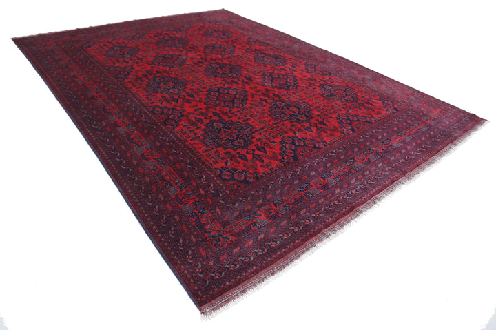 Hand Knotted Afghan Khal Muhammadi Wool Rug 9' 8" x 12' 10" - No. AT40454