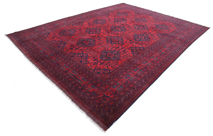 Hand Knotted Afghan Khal Muhammadi Wool Rug 9' 8" x 12' 10" - No. AT40454