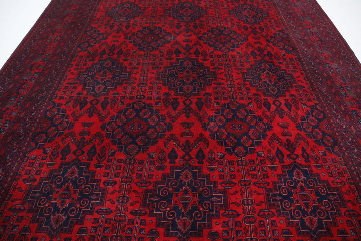 Hand Knotted Afghan Khal Muhammadi Wool Rug 9' 8" x 12' 10" - No. AT40454