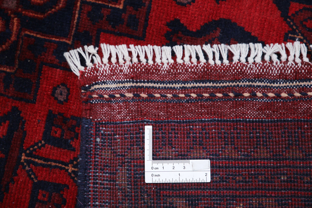 Hand Knotted Afghan Khal Muhammadi Wool Rug 9' 8" x 12' 10" - No. AT40454