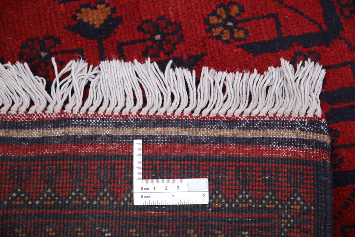 Hand Knotted Afghan Khal Muhammadi Wool Rug 6' 6" x 9' 11" - No. AT76938