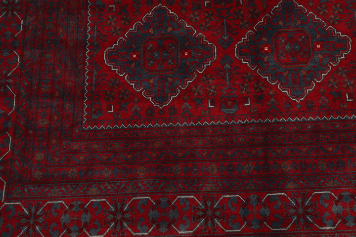 Hand Knotted Afghan Khamyab Wool Rug 9' 9" x 18' 10" - No. AT725021