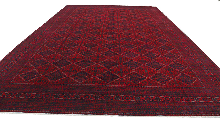 Hand Knotted Afghan Khamyab Wool Rug 12' 11" x 19' 0" - No. AT782369