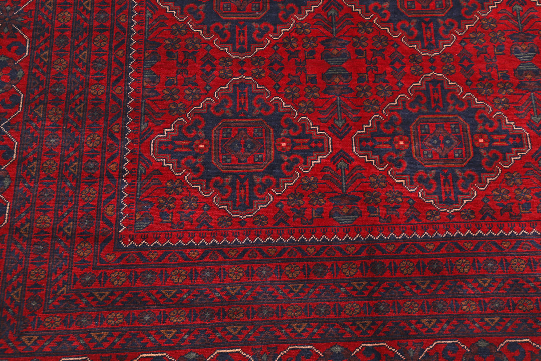 Hand Knotted Afghan Khamyab Wool Rug 12' 11" x 19' 0" - No. AT782369