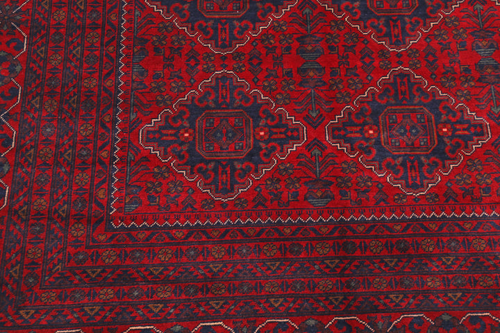 Hand Knotted Afghan Khamyab Wool Rug 12' 11" x 19' 0" - No. AT782369