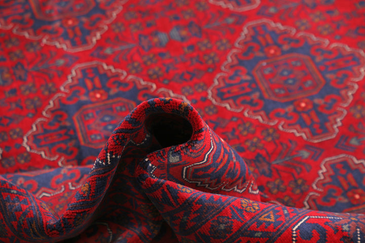 Hand Knotted Afghan Khamyab Wool Rug 12' 11" x 19' 0" - No. AT782369