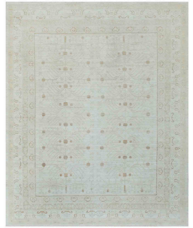 Hand Knotted Khotan Wool Rug 7'  10" x 9'  10" - No. AT96528