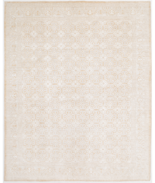 Hand Knotted Khotan Wool Rug 8'  11" x 11'  4" - No. AT74544