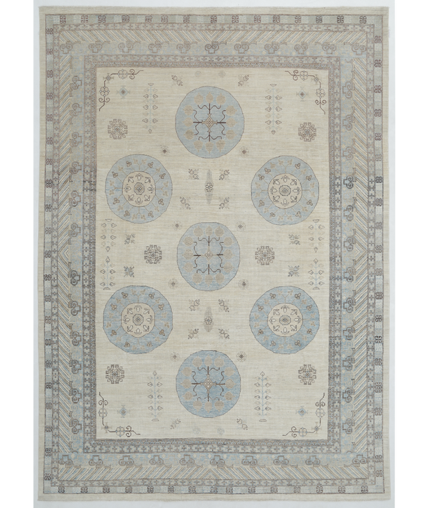 Hand Knotted Khotan Wool Rug 9'  10" x 13'  10" - No. AT36236
