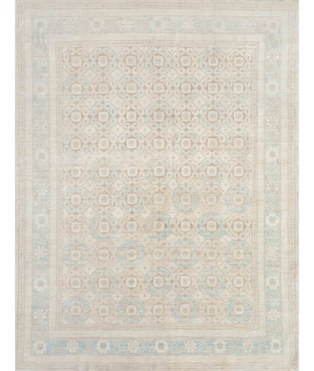 Hand Knotted Khotan Wool Rug 7'  10" x 10'  1" - No. AT63175