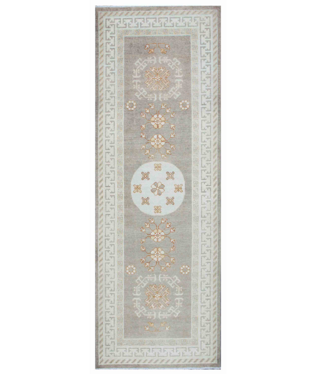 Hand Knotted Khotan Wool Rug 3'  1" x 9'  1" - No. AT62837