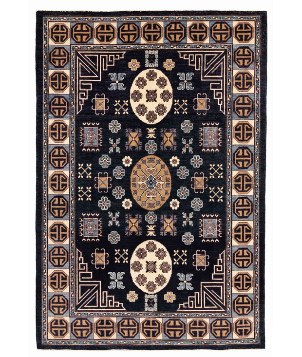 Hand Knotted Khotan Wool Rug 5'  11" x 8'  9" - No. AT28120