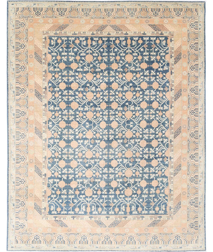 Hand Knotted Khotan Wool Rug 9' 3" x 11' 10" - No. AT85827