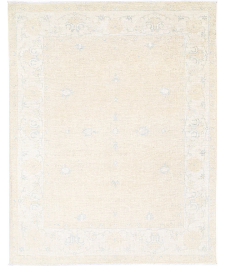 Brown Afghan Khotan Rug 7'7" x 9'8" Hand-Knotted | No. AT43986