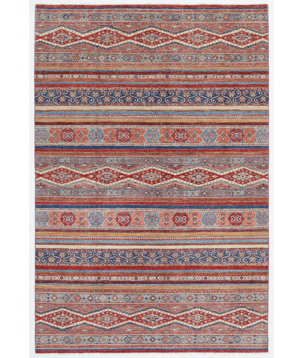 Hand Knotted Khurjeen Wool Rug 6'  6" x 9'  10" - No. AT48812