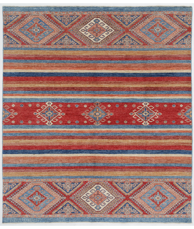Hand Knotted Khurjeen Wool Rug 6'  10" x 7'  10" - No. AT83663