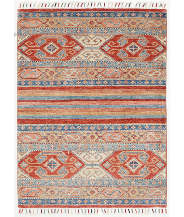 Hand Knotted Khurjeen Wool Rug 3'  6" x 4'  9" - No. AT65956