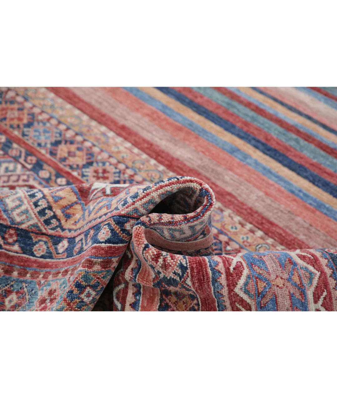 Afghan Khurjeen Rug 6'8" x 9'7" Hand-Knotted | No. AT570810