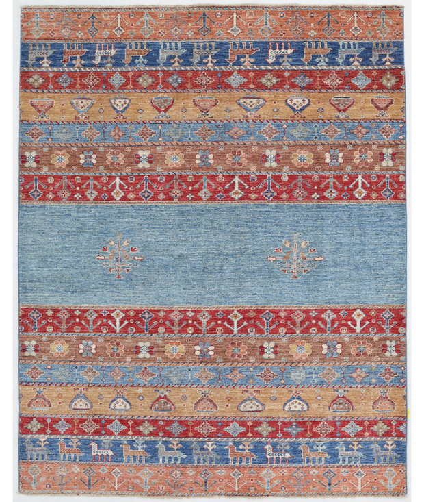 Hand Knotted Khurjeen Wool Rug 5'  1" x 6'  7" - No. AT58716