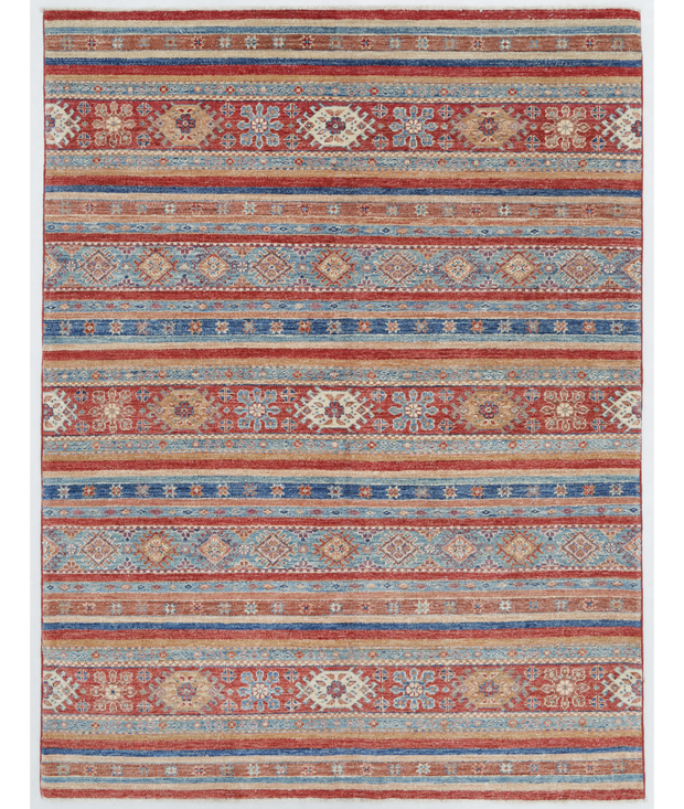 Hand Knotted Khurjeen Wool Rug 4'  10" x 6'  5" - No. AT45426