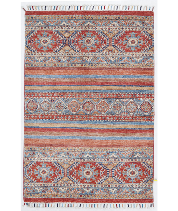 Hand Knotted Khurjeen Wool Rug 3'  4" x 4'  11" - No. AT20538