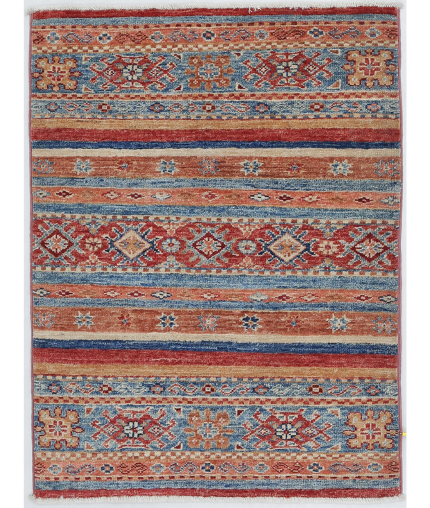 Hand Knotted Khurjeen Wool Rug 1'  10" x 2'  9" - No. AT61347