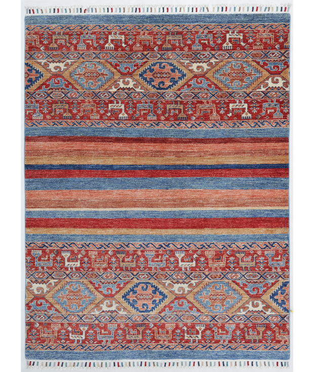 Hand Knotted Khurjeen Wool Rug 5'  0" x 6'  6" - No. AT15902