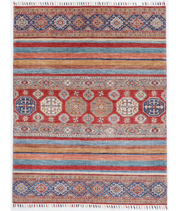 Hand Knotted Khurjeen Wool Rug 4'  11" x 6'  5" - No. AT55296