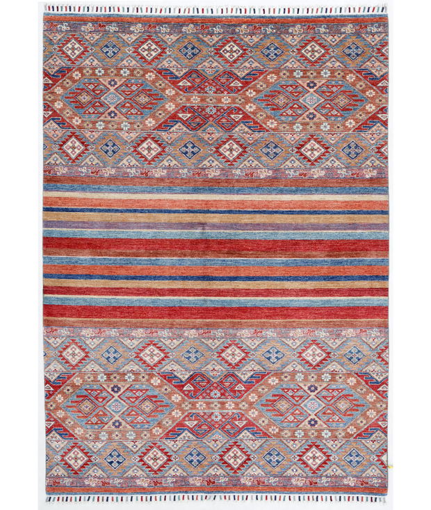 Hand Knotted Khurjeen Wool Rug 5'  7" x 7'  9" - No. AT44654
