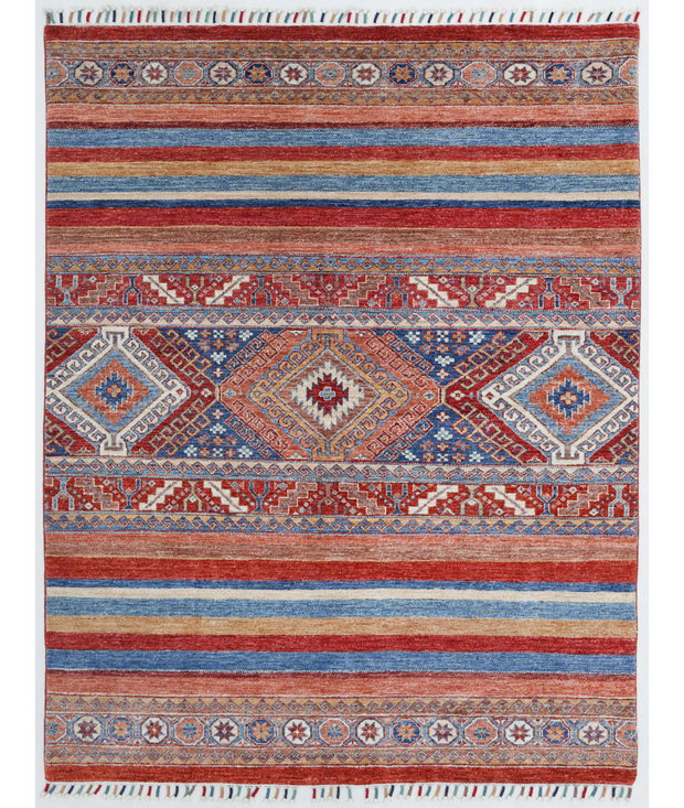 Hand Knotted Khurjeen Wool Rug 5'  1" x 6'  6" - No. AT61767