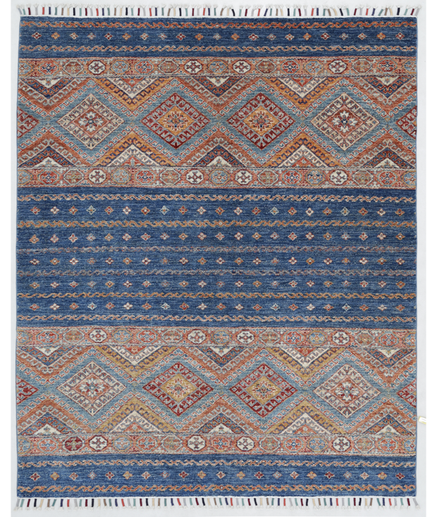 Hand Knotted Khurjeen Wool Rug 4'  11" x 6'  1" - No. AT86206