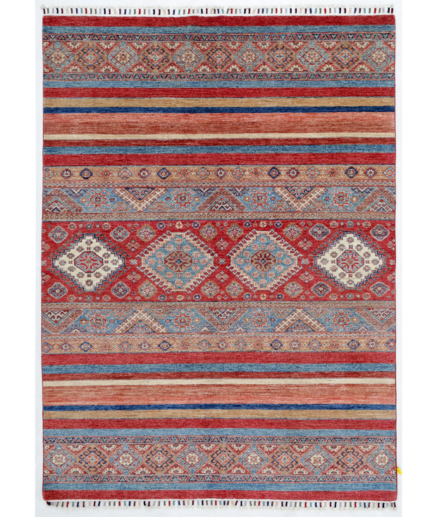 Hand Knotted Khurjeen Wool Rug 5'  7" x 7'  8" - No. AT10530