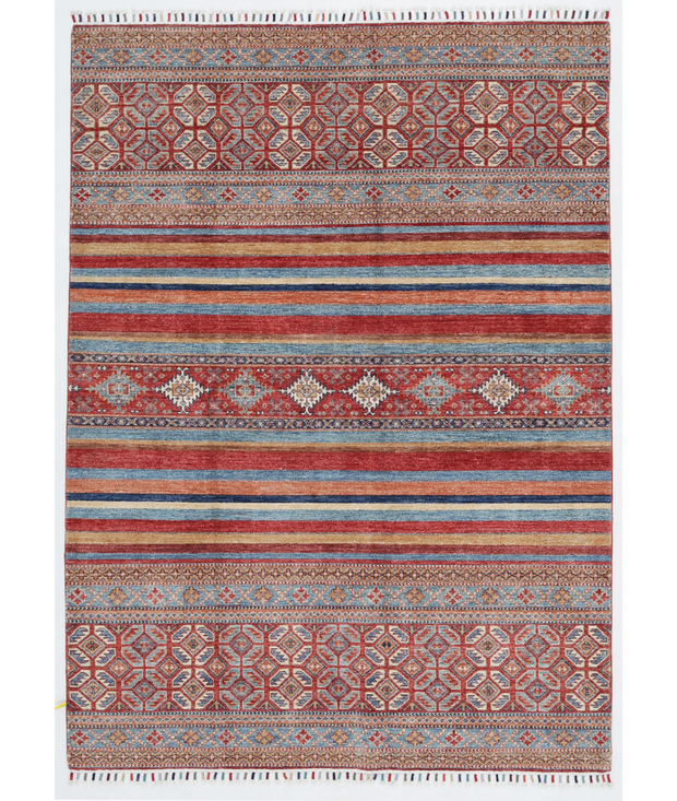 Hand Knotted Khurjeen Wool Rug 5'  8" x 7'  10" - No. AT81467