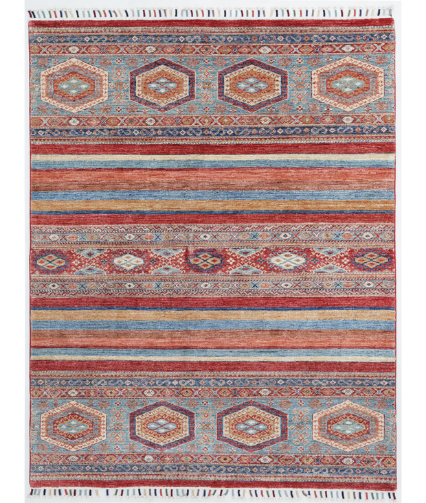 Hand Knotted Khurjeen Wool Rug 5'  0" x 6'  5" - No. AT26780