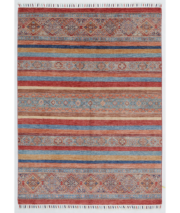 Hand Knotted Khurjeen Wool Rug 4'  11" x 6'  8" - No. AT11904