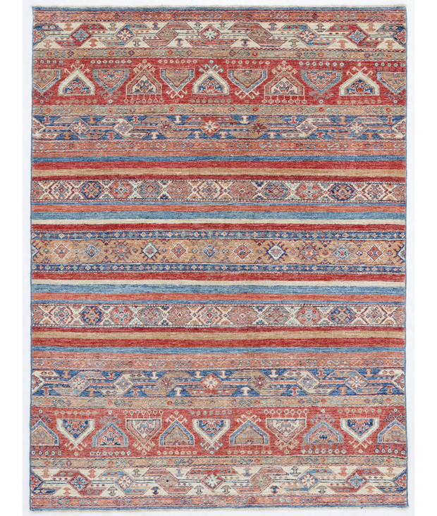 Hand Knotted Khurjeen Wool Rug 4'  11" x 6'  8" - No. AT57235