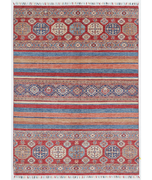 Hand Knotted Khurjeen Wool Rug 5'  9" x 7'  8" - No. AT39488