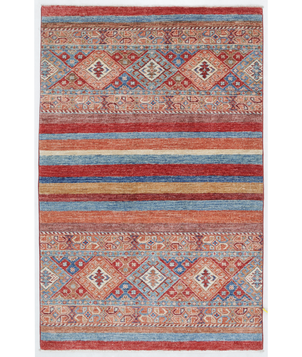 Hand Knotted Khurjeen Wool Rug 3'  3" x 5'  0" - No. AT86827