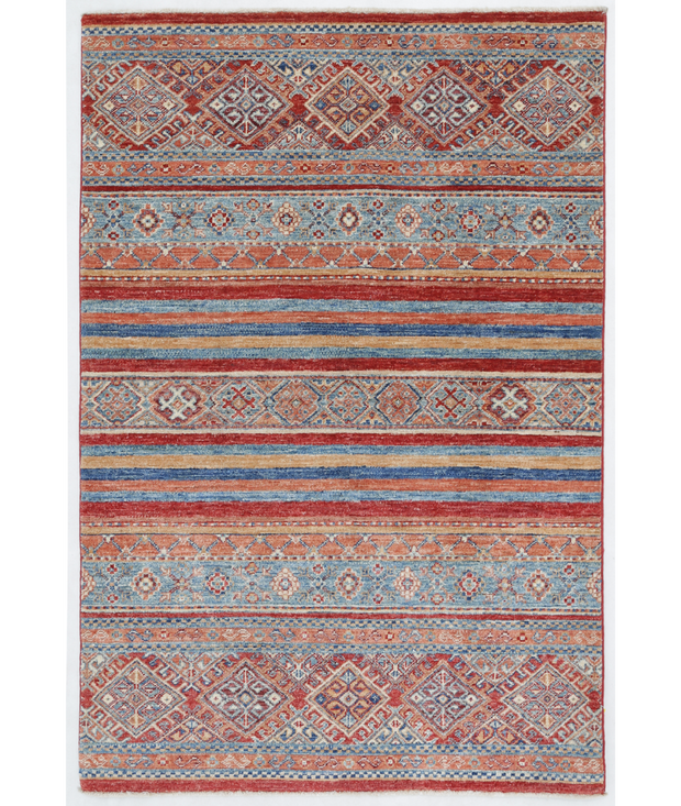 Hand Knotted Khurjeen Wool Rug 3'  4" x 5'  0" - No. AT94897