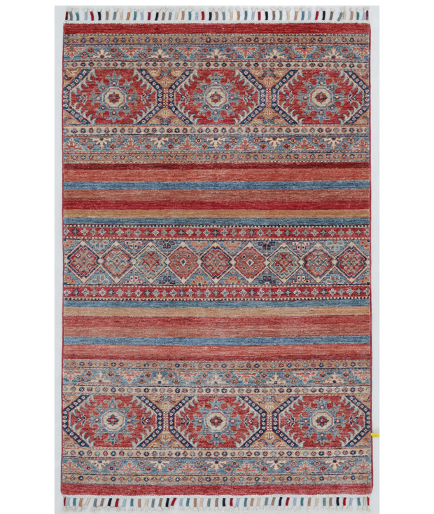 Hand Knotted Khurjeen Wool Rug 3'  2" x 4'  9" - No. AT93368
