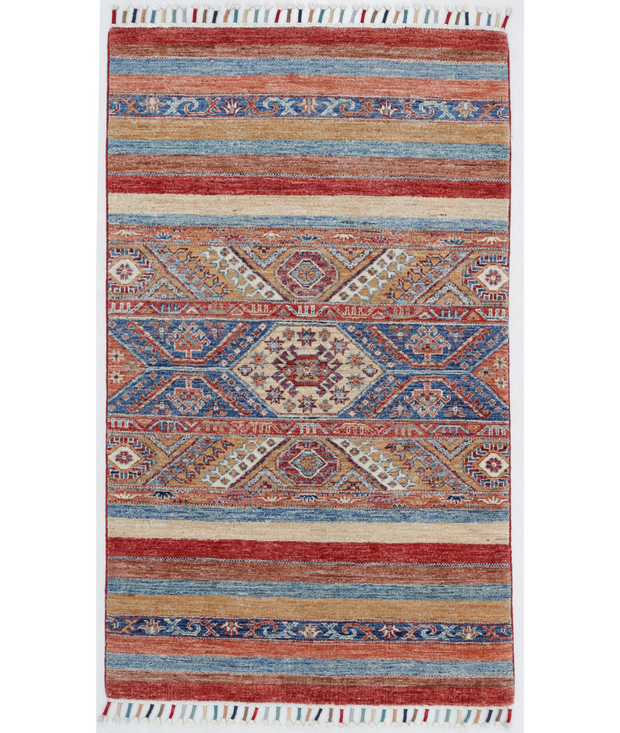 Hand Knotted Khurjeen Wool Rug 3'  0" x 4'  9" - No. AT96343