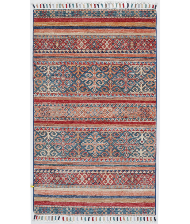 Hand Knotted Khurjeen Wool Rug 2'  6" x 4'  2" - No. AT78951