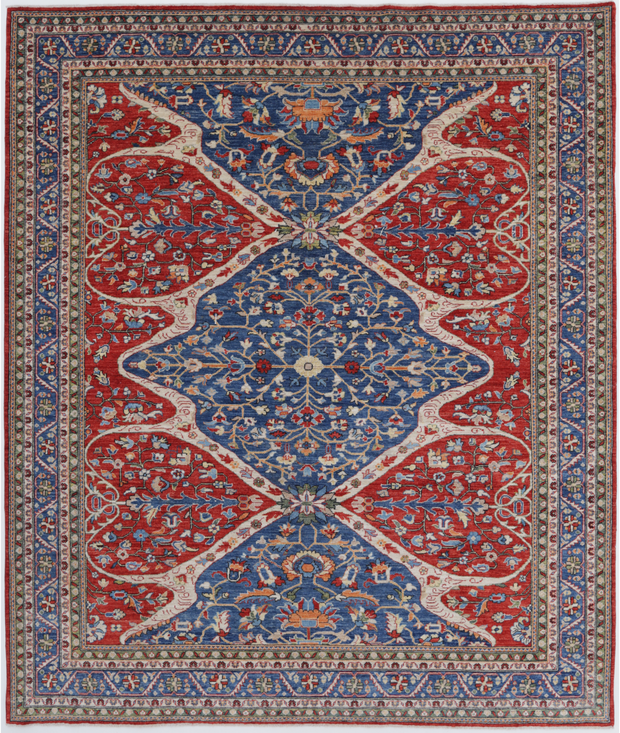 Hand Knotted Mahal Wool Rug 8'  0" x 9'  9" - No. AT70071